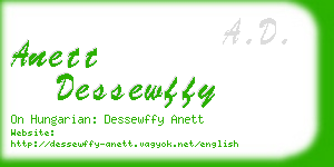 anett dessewffy business card